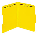 Pendaflex® Color Pressboard Tab Folders With Fasteners, Letter Size, 1/3-Cut Tabs, 60% Recycled, Yellow, Pack Of 25 Folders