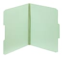 Pendaflex® Pressboard File Folders, 100% Recycled, Letter Size, Light Green, Box Of 25 Folders