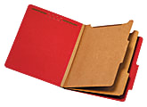 Pendaflex® Standard Classification Folders With Fasteners, 8 1/2" x 11", Letter Size, 60% Recycled, Bright Red, Box Of 10