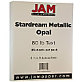 JAM Paper® Color Multi-Use Card Stock, Opal Ivory Stardream, Letter (8.5" x 11"), 80 Lb, Pack Of 25 1 thumbnail image