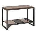 Bush Furniture Refinery Shoe Storage Bench, Rustic Gray/Charred Wood, Standard Delivery