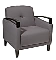 Ave Six Main Street Woven Arm Chair, Charcoal/Espresso