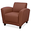 Lorell® Accession Bonded Leather Reception Club Chair, British Tan 1 thumbnail image
