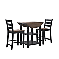 Powell Soren 3-Piece Counter Set, Black/Brown 1 thumbnail image
