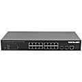 Intellinet 16-Port PoE+ Web-Managed Gigabit Ethernet Switch with 2 SFP Ports