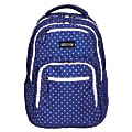 Kenneth Cole Reaction Contour-Shaped Laptop Backpack, Blue With White Polka Dots