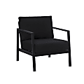 Linon Abilene Aluminum Outdoor Chair, Black/Black