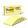 Post-it® Notes, 3 x 3 in, 6 Sticky Note Pads, 100 Sheets/Pad, School Supplies and Office Products, The Iconic Canary Yellow Note 1 thumbnail image