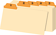 Office Depot® Brand Card Guides With Laminated Tabs, Daily, 5" x 8", 1/5-Cut Tab, Manila/Orange, Pack Of 31 1 thumbnail image
