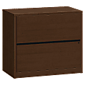 HON® 10500 36"W Lateral 2-Drawer File Cabinet, Mocha