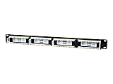 Intellinet Patch Panel, Cat6, UTP, 24-Port, 1U, Black - Patch panel - CAT 6 - UTP - RJ-45 X 24 - black - 1U - 19" 1 thumbnail image