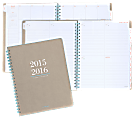 AT-A-GLANCE® Collection Weekly/Monthly Academic Planner, 8 3/8" x 11", Tan, July 2015–July 2016 1 thumbnail image