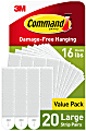 Command® Large Picture Hanging Strips, 20 White Adhesive Strip Pairs (40 Strips), Damage Free Hanging Picture Hangers, No Tools Wall Hanging for Back to School Dorm Organization 1 thumbnail image