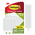 Command® Large Picture Hanging Strips, 20 White Adhesive Strip Pairs (40 Strips), Damage Free Hanging Picture Hangers, No Tools Wall Hanging 1 thumbnail image