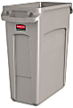 Rubbermaid® Slim Jim Rectangular Polyethylene Vented Waste Receptacle, 16 Gallons, Beige 1 thumbnail image