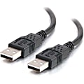 C2G 1m USB Cable - USB A to USB A - M/M - Type A Male USB - Type A Male USB - 3.28ft - Black 1 thumbnail image