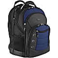 Toshiba PA1501U-1BX6 Carrying Case (Backpack) for 16" Notebook, Digital Audio Player, Accessories, Pen, Key - Black, Blue