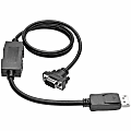 Tripp Lite 3ft DisplayPort to VGA Adapter Active Converter Cable Latches DP to HD15 DPort 1.2 M/M -  - P581003VGAV2 1 thumbnail image