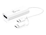 j5create JUA165C - Adapter cable - Micro-USB Type B, 24 pin USB-C male to HDMI female - 5.9 in 1 thumbnail image