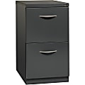 Lorell® Premium 30"D Vertical 2-Drawer Mobile File Cabinet, Metal, Charcoal