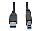 Eaton Tripp Lite Series USB 3.2 Gen 1 SuperSpeed Device Cable (A to B M/M) Black, 10 ft. (3.05 m) - USB cable - USB Type B (M) to USB Type A (M) - USB 3.0 - 10 ft - black