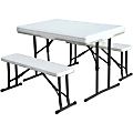 Stansport Folding Picnic Table With Bench, White 1 thumbnail image