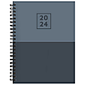 2024 TF Publishing Medium Weekly/Monthly Planner, 8” x 6-1/2”, Blue Blocked, January To December