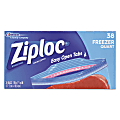 Ziploc® Double-Zipper Freezer Bags, 7 3/4" x 7", Clear, 38 Bags Per Box, Carton Of 9 Boxes