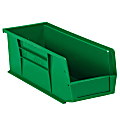 Partners Brand Plastic Stack & Hang Bin Boxes, Small Size, 14 3/4" x 5 1/2" x 5", Green, Pack Of 12 1 thumbnail image