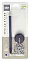 Office Depot® Brand Security Counter Pen With Antimicrobial Protection, Medium Point, 1.0 mm, Blue Ink
