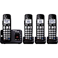 Panasonic KX-TGE234B Expandable Digital Cordless Answering System with 4 Handsets