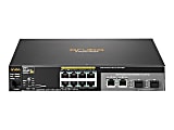 HPE Aruba 2530-8-PoE+ Internal Power Supply - Switch - managed - 8 x 10/100 (PoE+) + 2 x combo Gigabit Ethernet/Gigabit SFP - desktop, rack-mountable, wall-mountable - PoE+ 1 thumbnail image