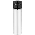 Thermos® Sipp Vacuum-Insulated Drink Bottle With Lid, 16 Oz, Black/Silver