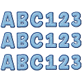 Eureka 4" Deco Letters, A Close-Knit Class Blue Felt, 179 Letters Per Pack, Set Of 3 Packs