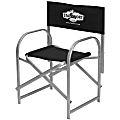 Stansport Director's Camp Chair, Black/Silver