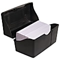 Innovative Storage Designs Plastic Card File, 3" x 5", 250-Card Capacity, Black