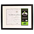 DAX FSC Certified Black Wooden Frame - 11" x 14" Frame Size - Holds 8" x 10.50" Insert - Wall Mountable - Vertical, Horizontal - Button Closure, Hanger - 1 Each - Wood, Glass - Black 1 thumbnail image