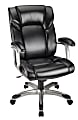 Realspace® Salsbury Bonded Leather High-Back Chair, Black