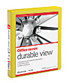 Office Depot® Brand Durable Non-Locking View 3-Ring Binder, 1" Round Rings, Yellow