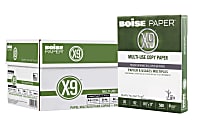 Boise® X-9® 3-Hole Punched Multi-Use Printer & Copier Paper, Letter Size (8 1/2" x 11"), 5000 Total Sheets, 92 (U.S.) Brightness, 20 Lb, White, 500 Sheets Per Ream, Case Of 10 Reams