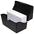 Innovative Storage Designs Plastic Card File, 300-Card Capacity, Black