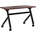 basyx by HON® Multipurpose 48"W Flip-Top Training Table, Chestnut 1 thumbnail image