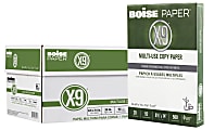 Boise® X-9® Multi-Use Printer & Copy Paper, White, Legal (8.5" x 14"), 5000 Sheets Per Case, 20 Lb, 92 Brightness, Case Of 10 Reams