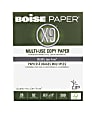 Boise® X-9® Multi-Use Printer & Copier Paper, Letter Size (8 1/2" x 11"), 5000 Total Sheets, FSC® Certified, 92 (U.S.) Brightness, 20 Lb, White, 500 Sheets Per Ream, Case Of 10 Reams
