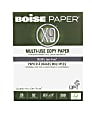 Boise® X-9® Multi-Use Printer & Copy Paper, 10 Reams, White, Letter (8.5" x 11"), 5000 Sheets Per Case, FSC® Certified, 20 Lb, 92 Brightness 1 thumbnail image