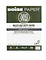 Boise® X-9® Multi-Use Printer & Copy Paper, White, Letter (8.5" x 11"), 5000 Sheets Per Case, FSC® Certified, 20 Lb, 92 Brightness, Case Of 10 Reams