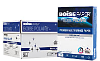 Boise® POLARIS® Premium Multi-Use Print & Copy Paper, Letter Size (8 1/2" x 11"), 97 (U.S.) Brightness, FSC® Certified, White, 500 Sheets Per Ream, Case Of 10 Reams