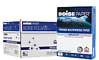 Boise® POLARIS® Premium Multi-Use Printer & Copy Paper, White, Letter (8.5" x 11"), 5000 Sheets Per Case, 20 Lb, 97 Brightness, FSC® Certified, Case Of 10 Reams