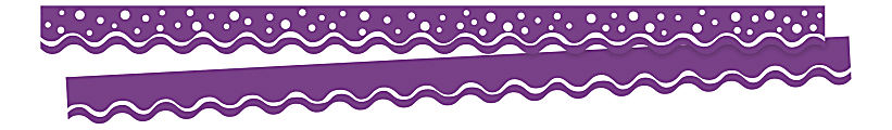 Barker Creek Scalloped-Edge Border Strips, 2 1/4" x 36", Happy Grape, Pre-K To College, Pack Of 26