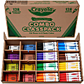 Crayola® Crayons And Markers Combo Classpack, Assorted Colors, Box Of 256
